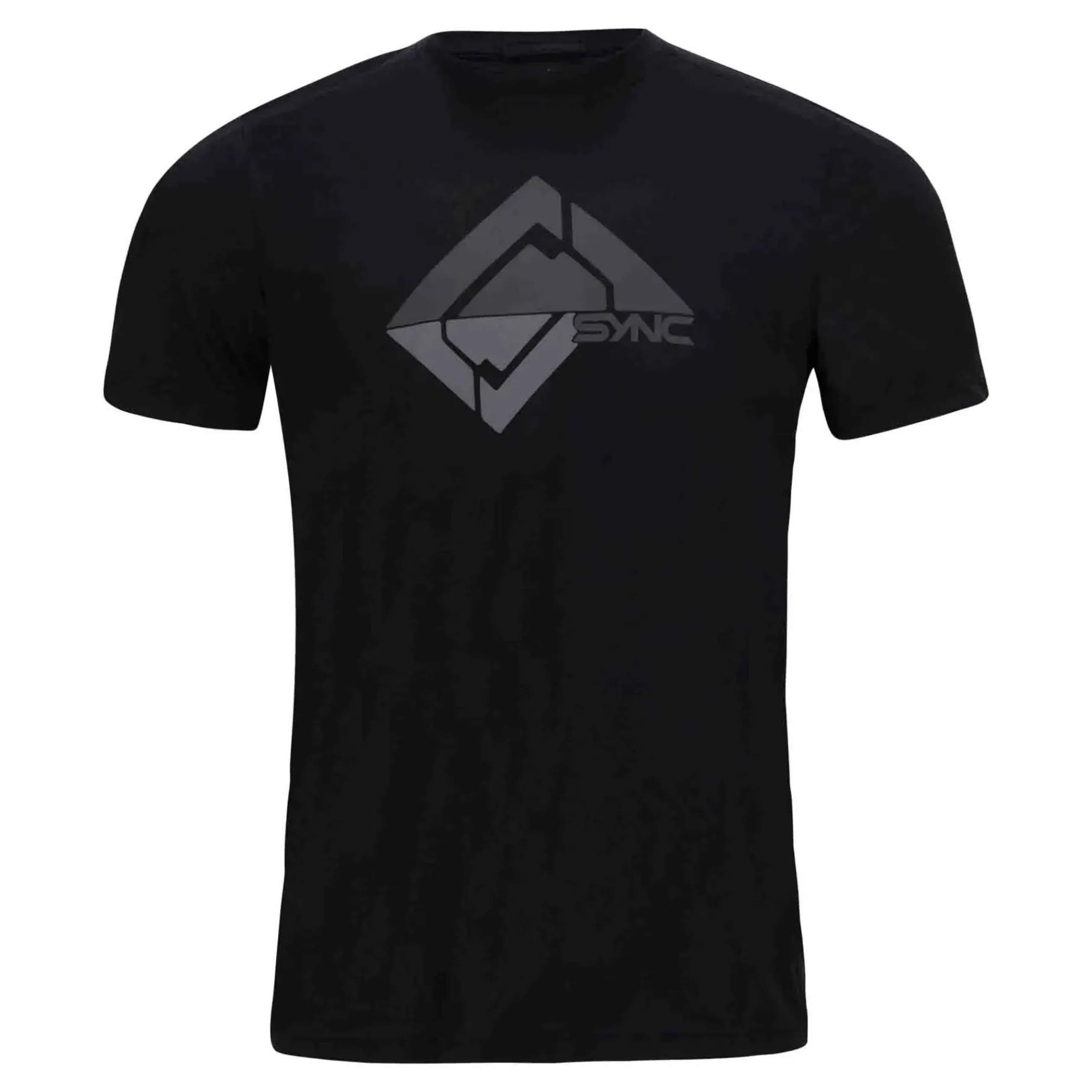 Men'S Glacier Tee- Black | 100% Cotton Tee Shirt | Sync Performance