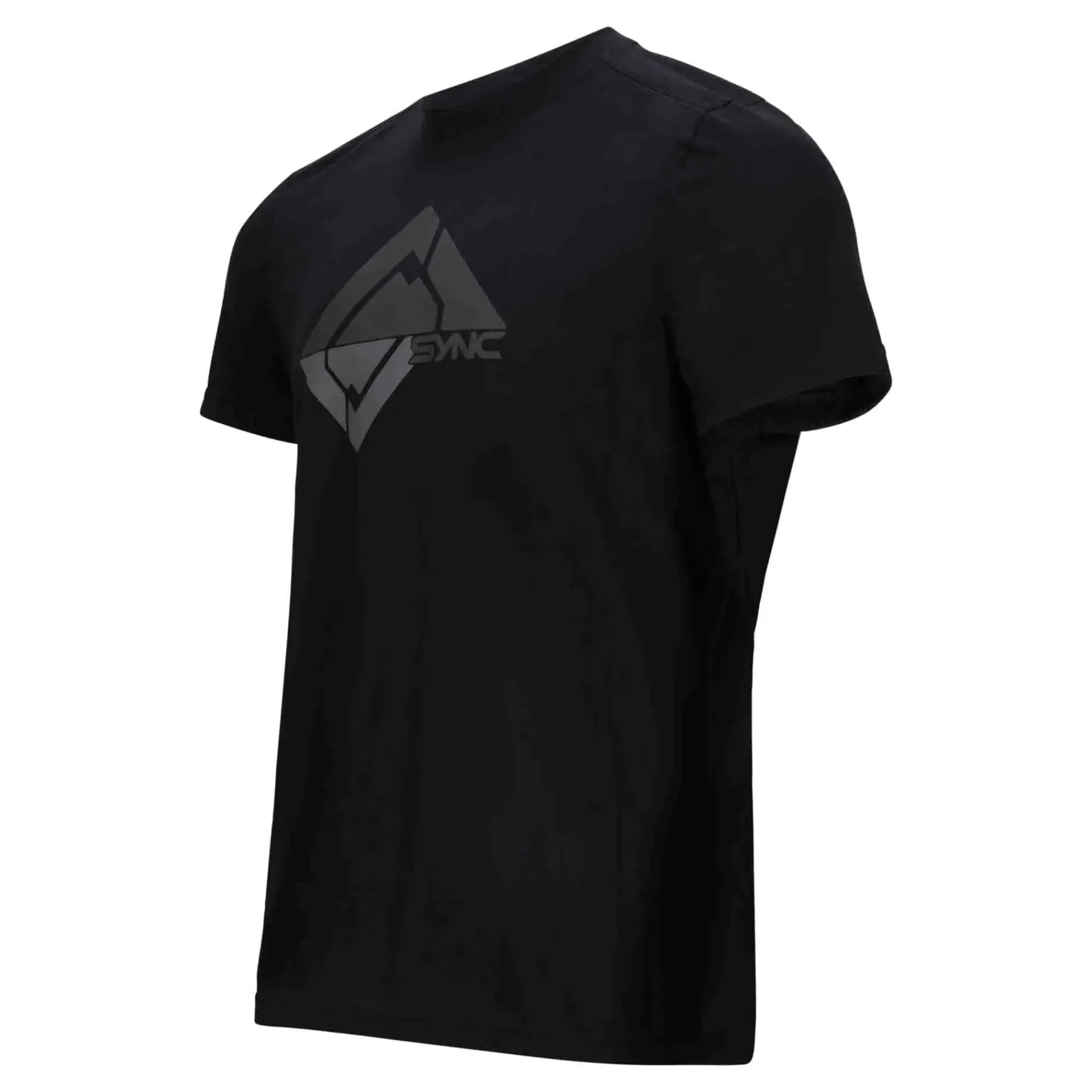 Men'S Glacier Tee- Black | 100% Cotton Tee Shirt | Sync Performance