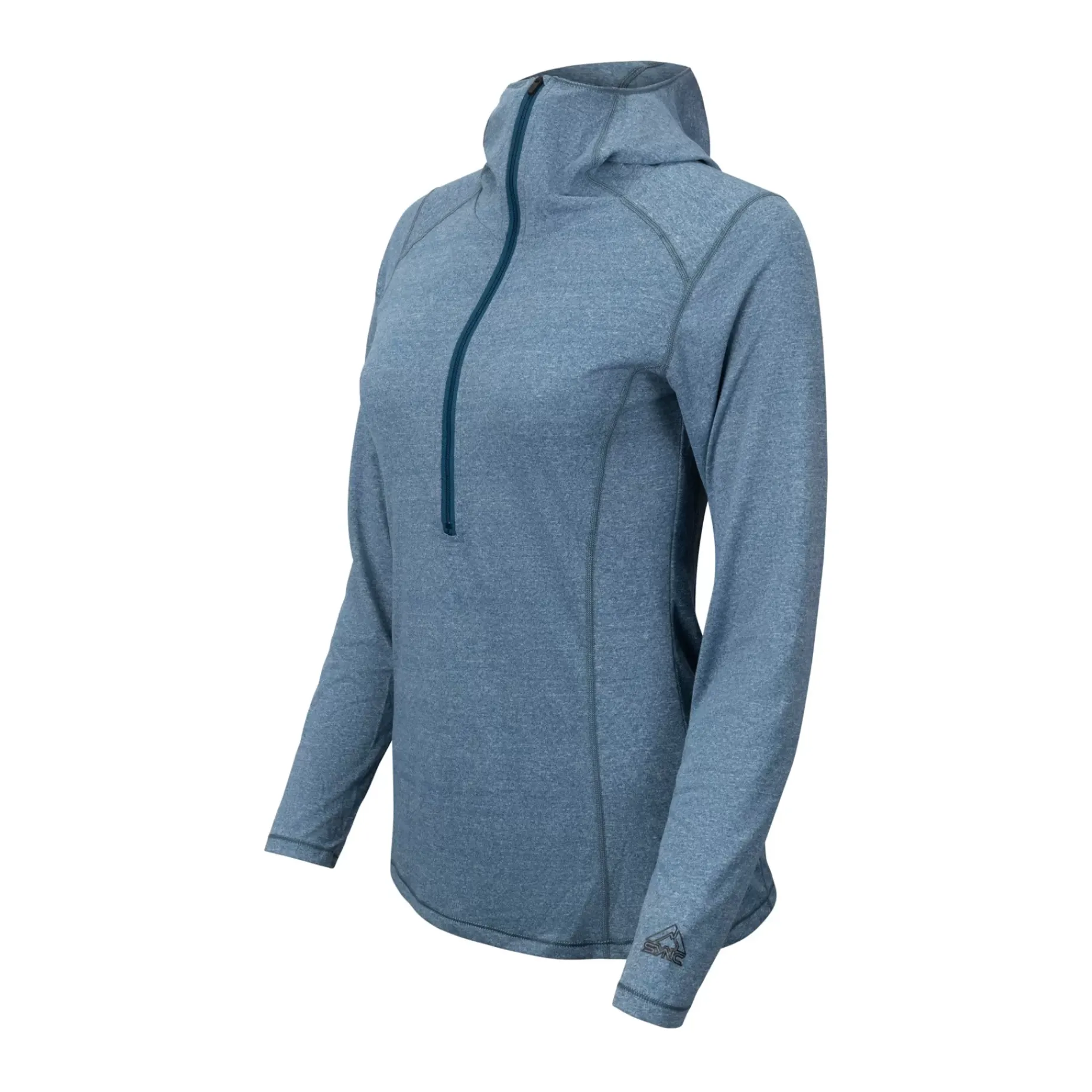 Women'S 1/2 Zip Hooded Long Sleeve | Base Layer | Sync Performance
