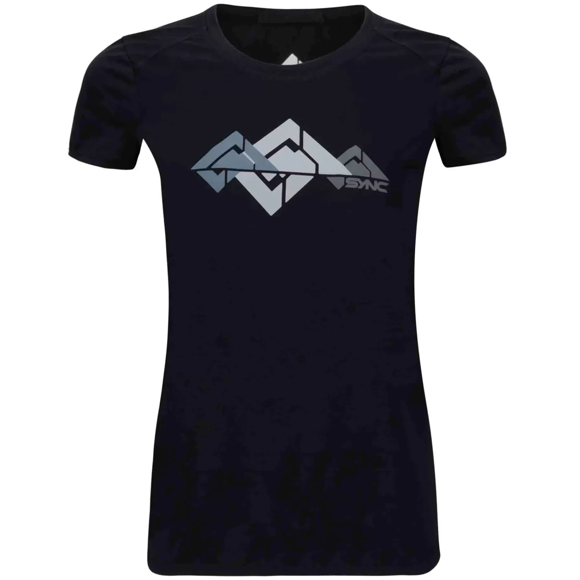 Women'S Glacier Tee- Black| Cotton Tee Shirt | Sync Performance