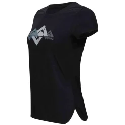 Women'S Glacier Tee- Black| Cotton Tee Shirt | Sync Performance
